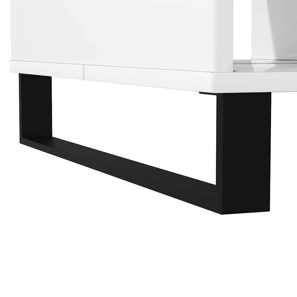 vidaXL Τραπεζάκι Σαλονιού Γυαλ. Λευκό 104x60x35 εκ. από Επεξεργ. Ξύλο