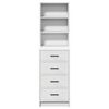 vidaXL Highboard &mu;&epsilon; &sigma;&upsilon;&rho;&tau;ά&rho;&iota; &Lambda;&epsilon;&upsilon;&kappa;ό 40 x 41 x 135 &epsilon;&kappa;. &Epsilon;&pi;&epsilon;&xi;&epsilon;&rho;&gamma;&alpha;&sigma;&mu;έ&nu;&omicron; &xi;ύ&lambda;&omicron;
