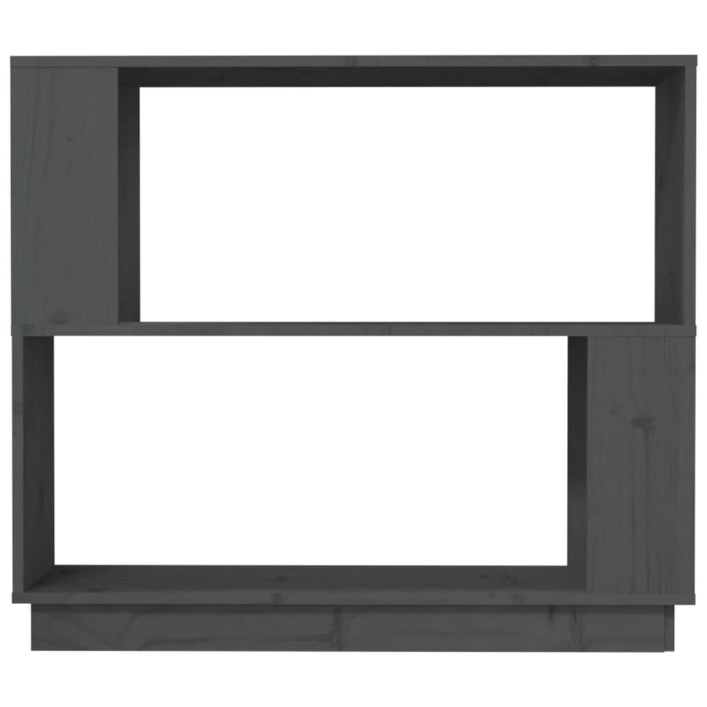 vidaXL Βιβλιοθήκη/Διαχωριστικό Χώρου Γκρι 80x25x70 εκ. Μασίφ Πεύκο