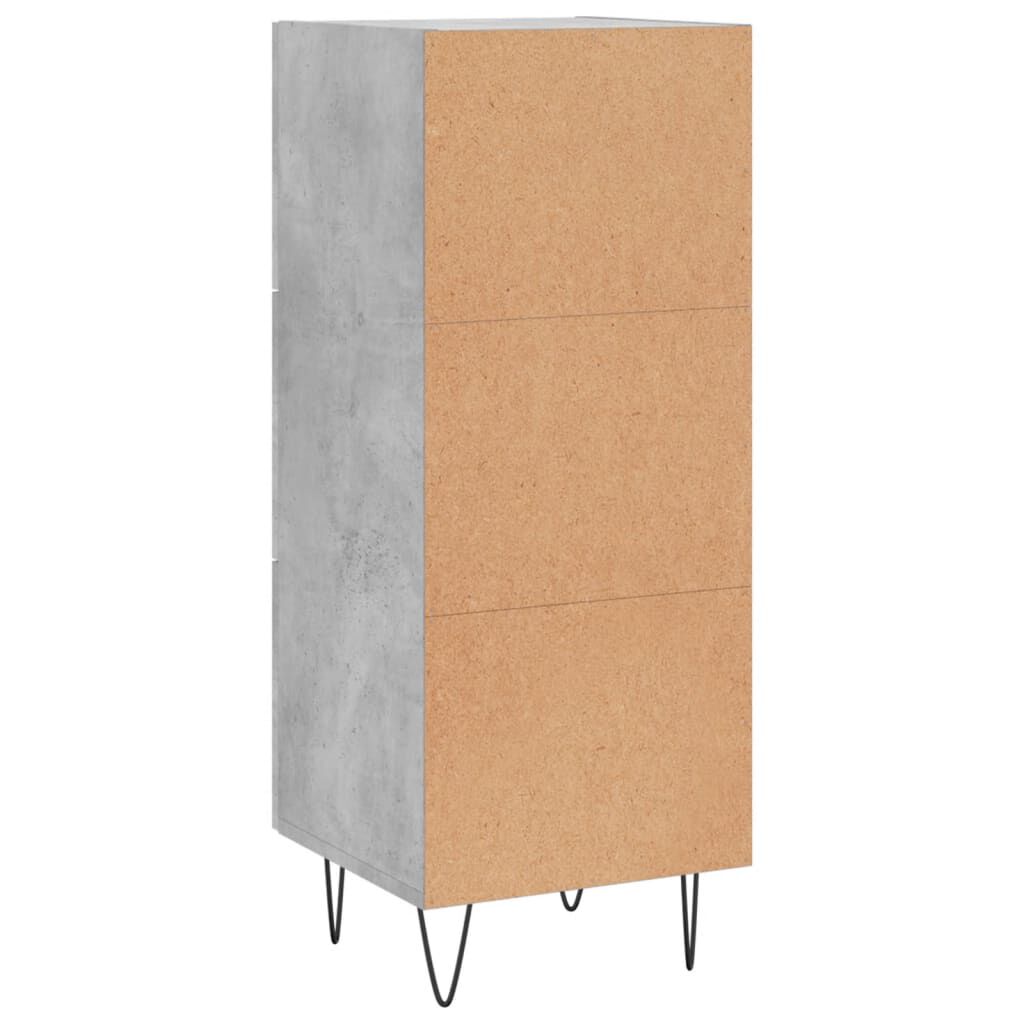 vidaXL Ντουλάπι Γκρι Σκυροδέματος 34,5x34x90 εκ. Επεξεργασμένο Ξύλο