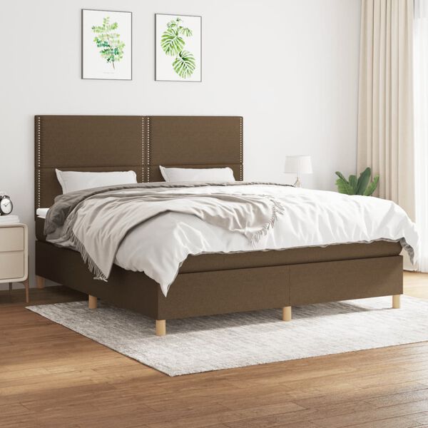 vidaXL &Kappa;&rho;&epsilon;&beta;ά&tau;&iota; Boxspring &mu;&epsilon; &Sigma;&tau;&rho;ώ&mu;&alpha; &Sigma;&kappa;&omicron;ύ&rho;&omicron; &Kappa;&alpha;&phi;έ 180x200 &epsilon;&kappa; &Upsilon;&phi;&alpha;&sigma;&mu;ά&tau;&iota;&nu;&omicron;