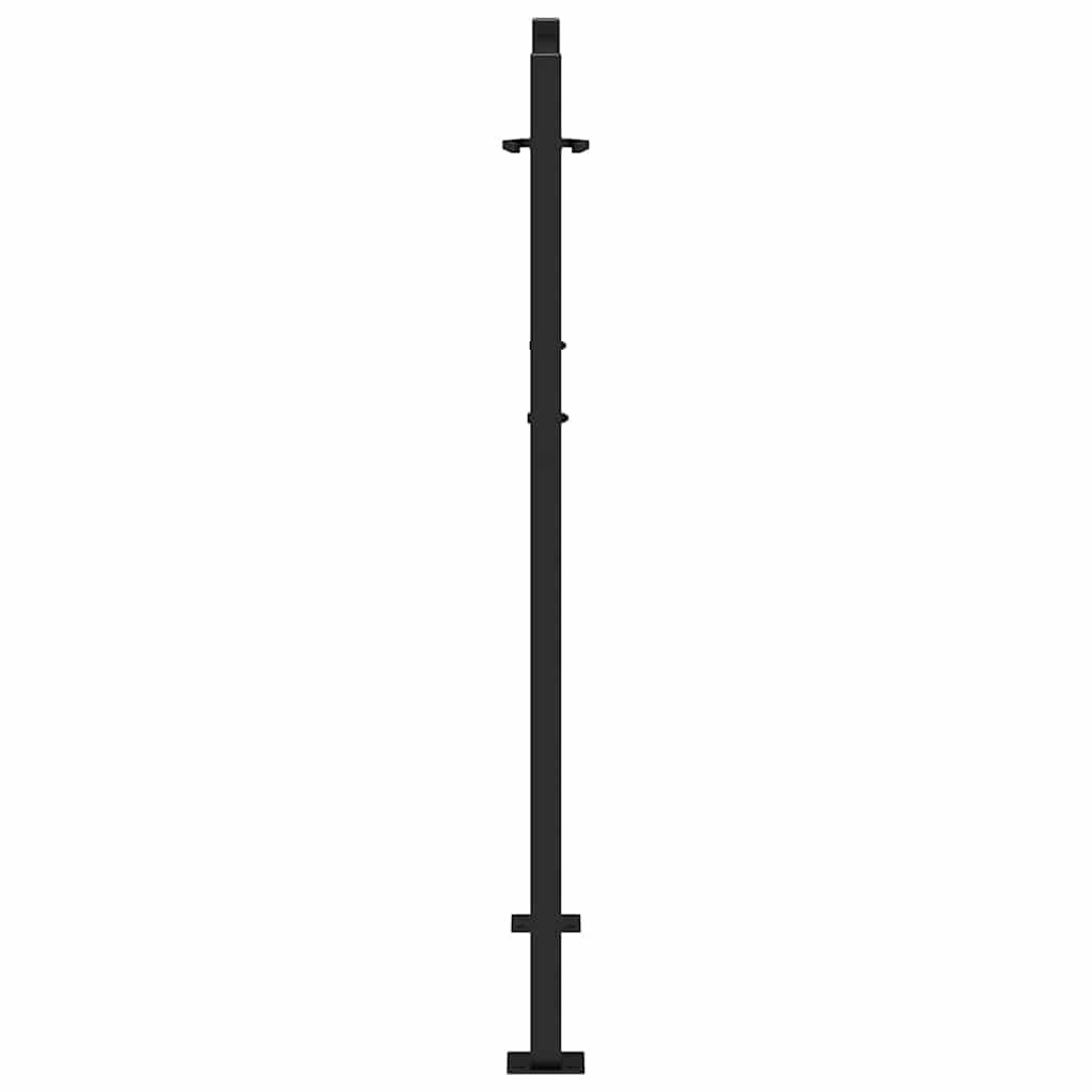 vidaXL Πύλη κήπου Μαύρη 105x130 cm Ατσάλινη σχεδίαση ίχνους