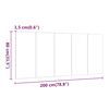 vidaXL Κεφαλάρι Κρεβατιού Γυαλιστερό Λευκό 200x1,5x80 εκ Επεξεργ. Ξύλο