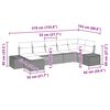 vidaXL Σετ Καναπέ Κήπου με μαξιλάρι 7 pcs Ανοιχτό γκρι Πολυ ράταν