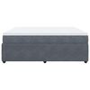 vidaXL Κρεβάτι Boxspring με Στρώμα Σκούρο Γκρι 200x200 εκ. Βελούδινο