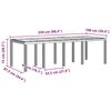 vidaXL Τραπέζι Κήπου Ανοιχτό γκρι 250 x 100 x 73 εκ συνθετικό ρατάν