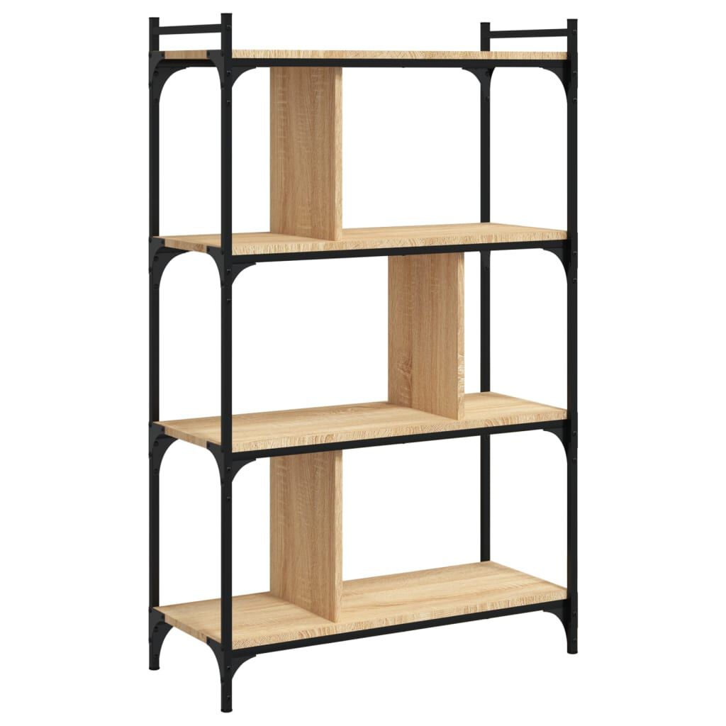 vidaXL Βιβλιοθήκη 4 Επιπέδων Sonoma Δρυς 76 x 32 x 123 εκ. Επεξ. Ξύλο