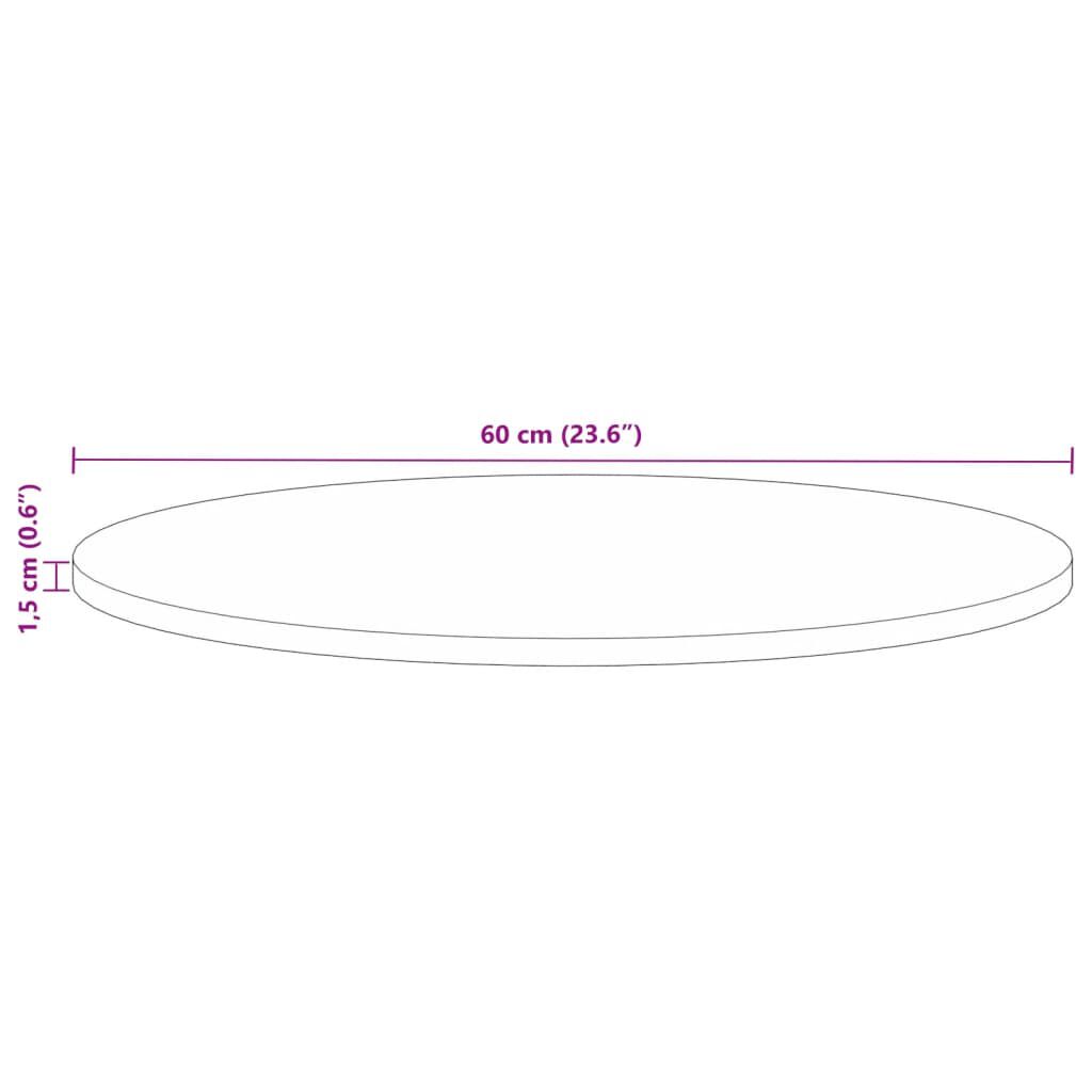 vidaXL Επιφάνεια Τραπεζιού Στρογγυλή Ø60x1,5εκ Μασίφ Ανακυκλωμένο Ξύλο