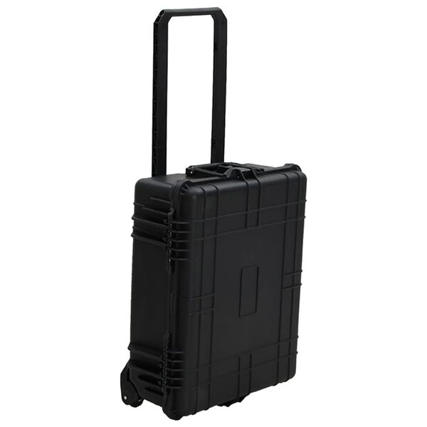 vidaXL Θήκη Πτήσης με Ρόδες Μαύρη 63 x 50 x 23 εκ. από Πολυπροπυλένιο
