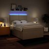 vidaXL &Kappa;&rho;&epsilon;&beta;ά&tau;&iota; Boxspring &mu;&epsilon; &Sigma;&tau;&rho;ώ&mu;&alpha; &Kappa;&rho;&epsilon;&mu; 140x200 &epsilon;&kappa;. &Upsilon;&phi;&alpha;&sigma;&mu;ά&tau;&iota;&nu;&omicron;