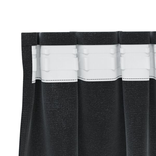 vidaXL Κουρτίνες με κουρτίνες 2 pcs Μαύρο 140 x 225 cm Βελούδο