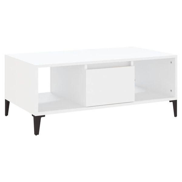 vidaXL Τραπεζάκι Σαλονιού Λευκό 90 x 50 x 36,5 εκ. Επεξεργασμένο Ξύλο