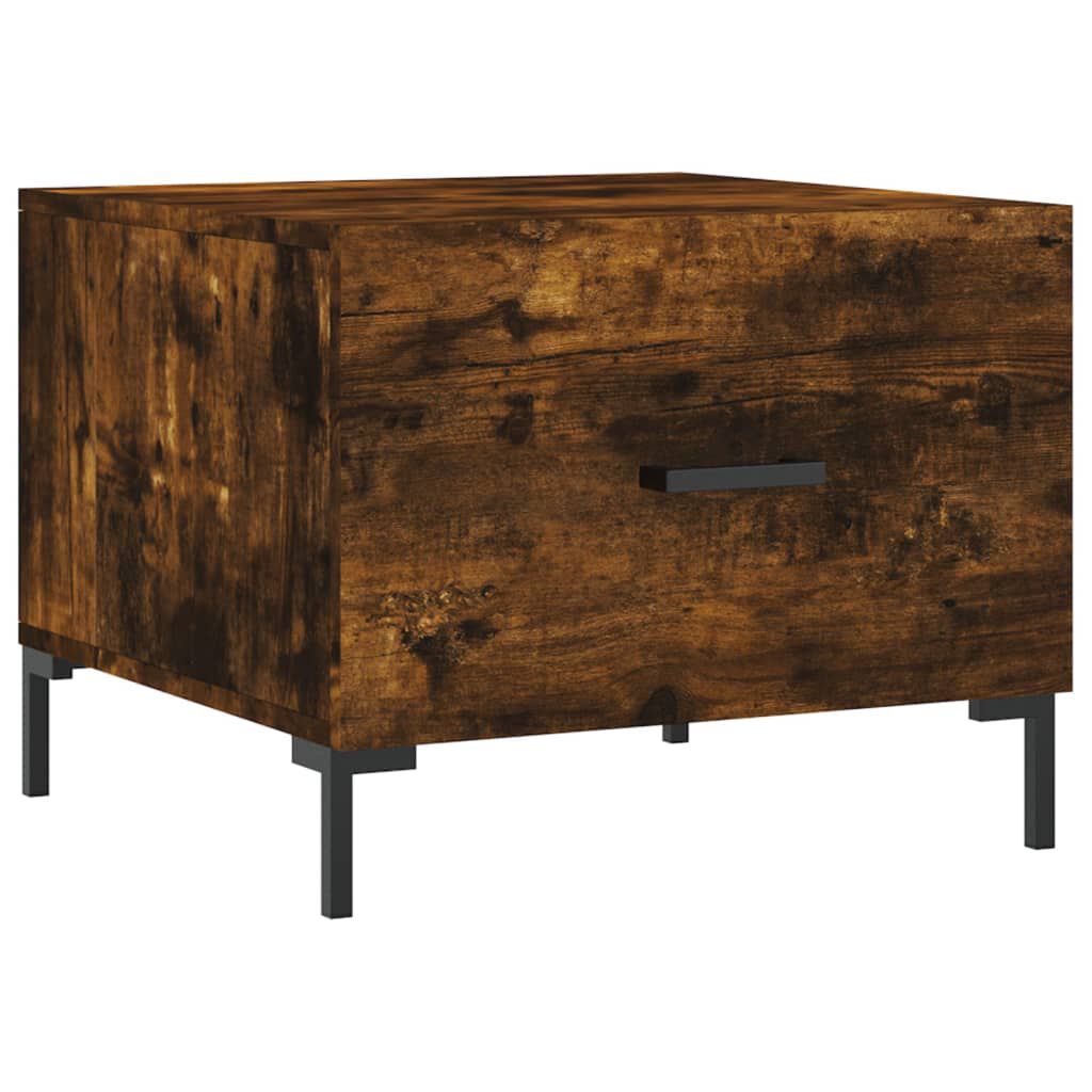 vidaXL Τραπεζάκι Σαλονιού Καπνιστή Δρυς 50x50x40 εκ. Επεξεργασμ. Ξύλο