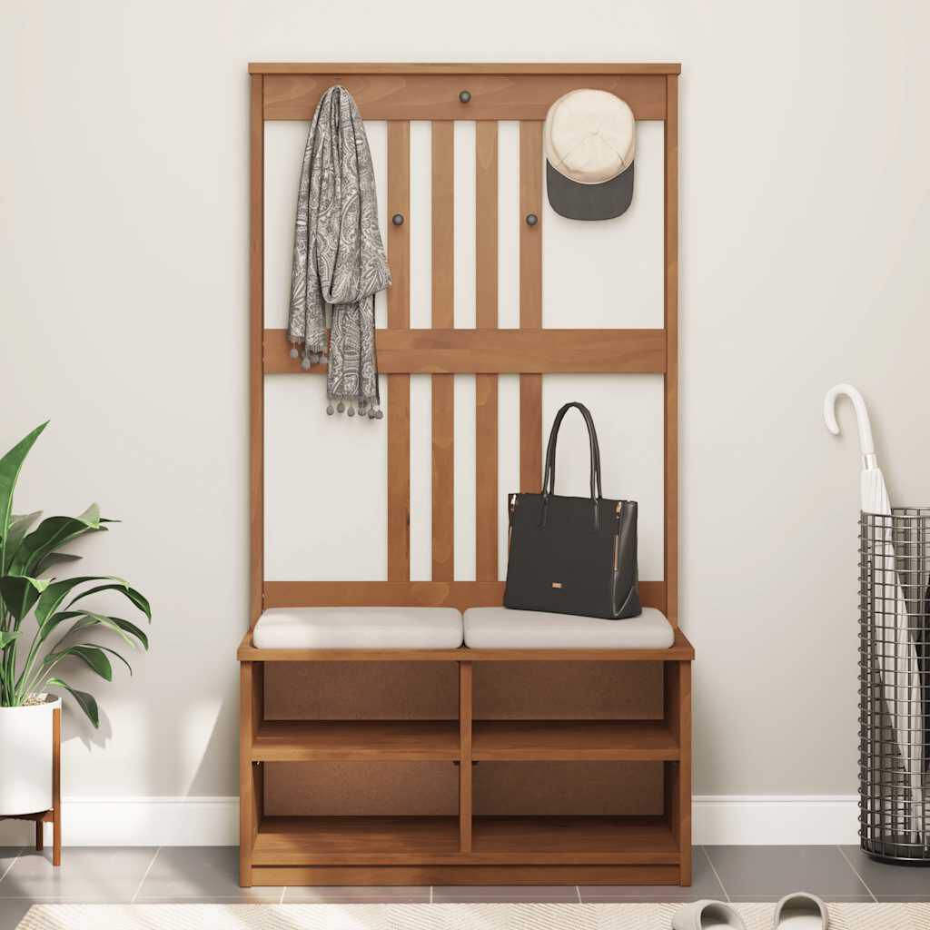 vidaXL Δέντρο χωλ "SANDNES" 87x40x159,5 εκ. Πεύκο μασίφ ξύλο