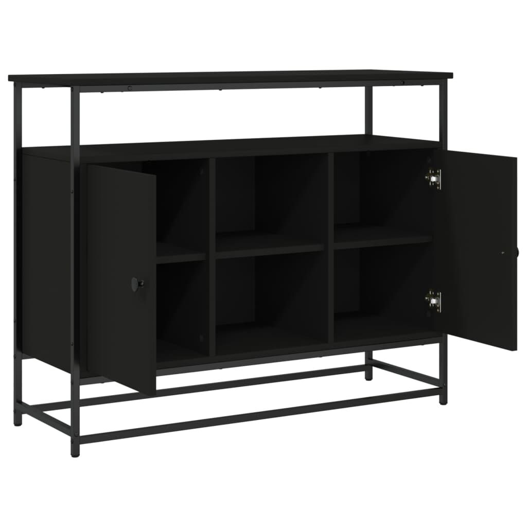 vidaXL Μπουφές Μαύρος 100x35x80 εκ. από Επεξεργασμένο Ξύλο
