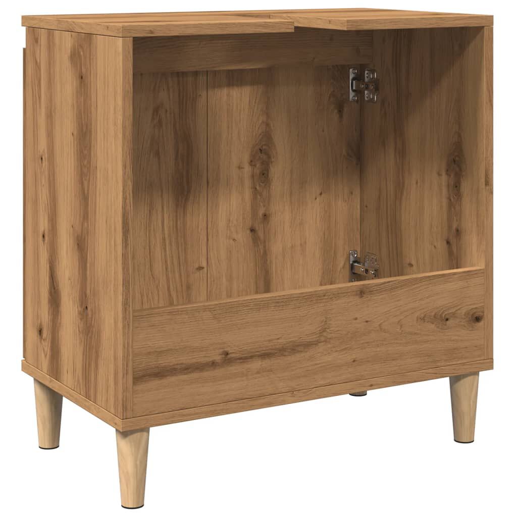 vidaXL Ντουλάπι Νιπτήρα τεχνίτης Δρυς 58x33x60 εκ. Επεξεργασμένο Ξύλο