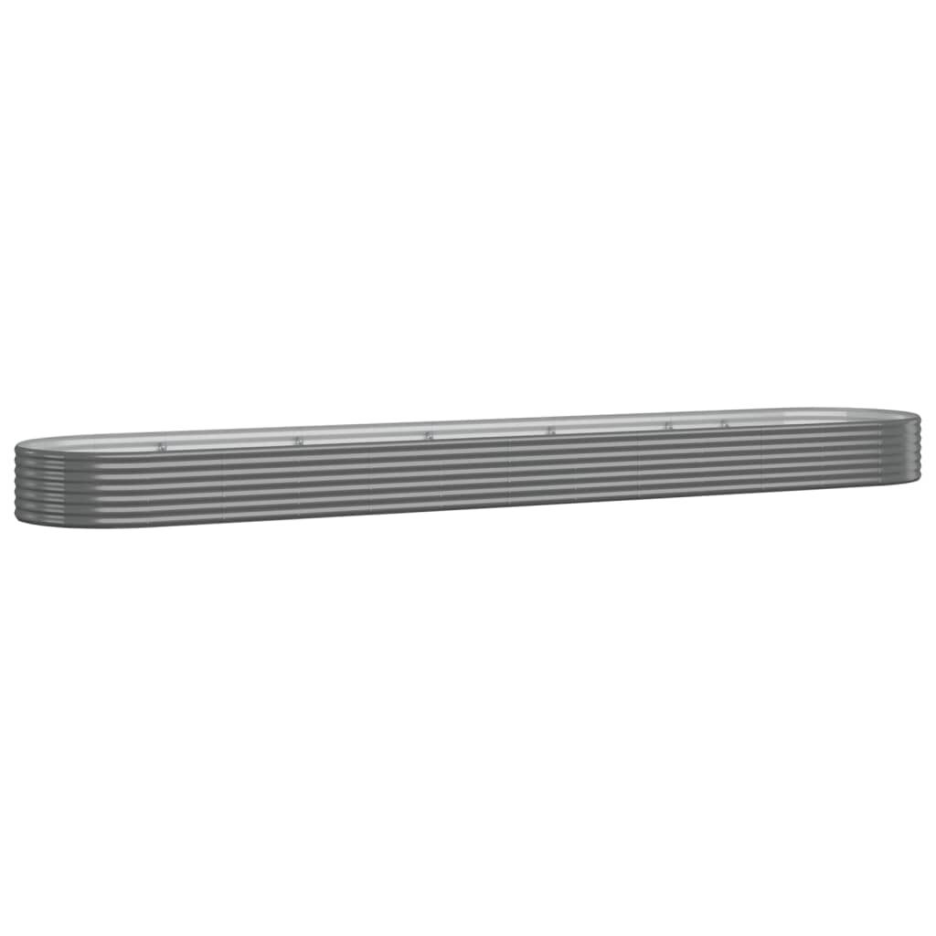 vidaXL Ζαρντινιέρα Γκρι 507x100x36 εκ. Ατσάλι με Ηλεκτρ. Βαφή Πούδρας