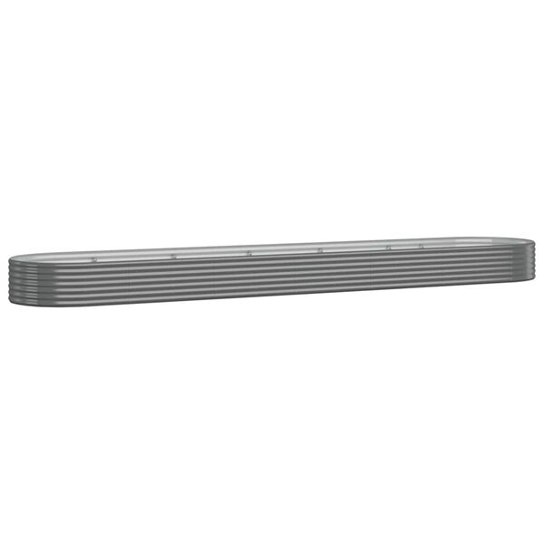 vidaXL Ζαρντινιέρα Γκρι 507x100x36 εκ. Ατσάλι με Ηλεκτρ. Βαφή Πούδρας