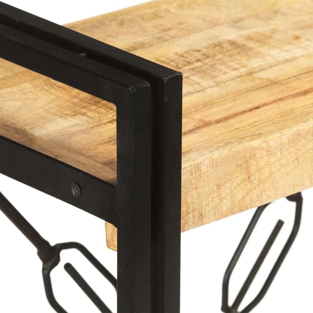 vidaXL Βιβλιοθήκη με 3 Επίπεδα 90 x 30 x 80 εκ. Μασίφ Ξύλο Μάνγκο