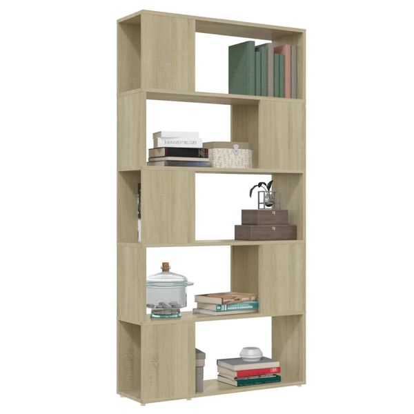 vidaXL Βιβλιοθήκη/Διαχωριστικό Χώρου Sonoma Δρυς 80x24x155 εκ. Μοριοσ.
