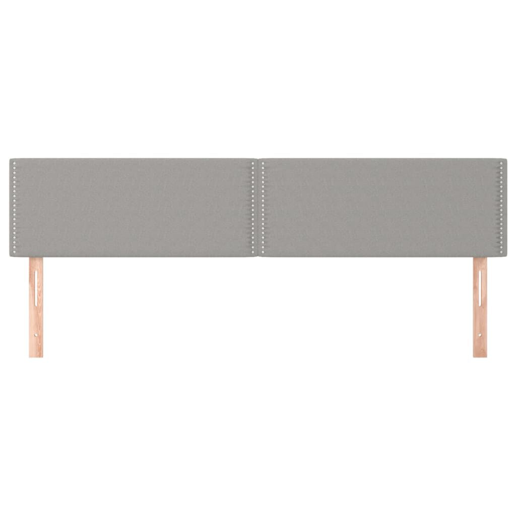 vidaXL Κεφαλάρια Κρεβατιού 2 τεμ. Αν. Γκρι 90x5x78/88 εκ. Υφασμάτινο