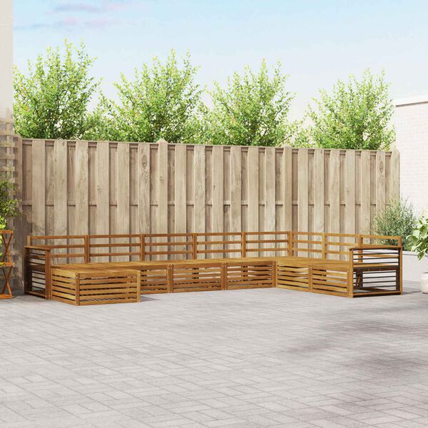 vidaXL &Sigma;&epsilon;&tau; &Kappa;&alpha;&nu;&alpha;&pi;έ 8 pcs &Phi;&upsilon;&sigma;&iota;&kappa;ό &Sigma;&tau;&epsilon;&rho;&epsilon;ό &Xi;ύ&lambda;&omicron; &Alpha;&kappa;&alpha;&kappa;ί&alpha;&sigmaf;