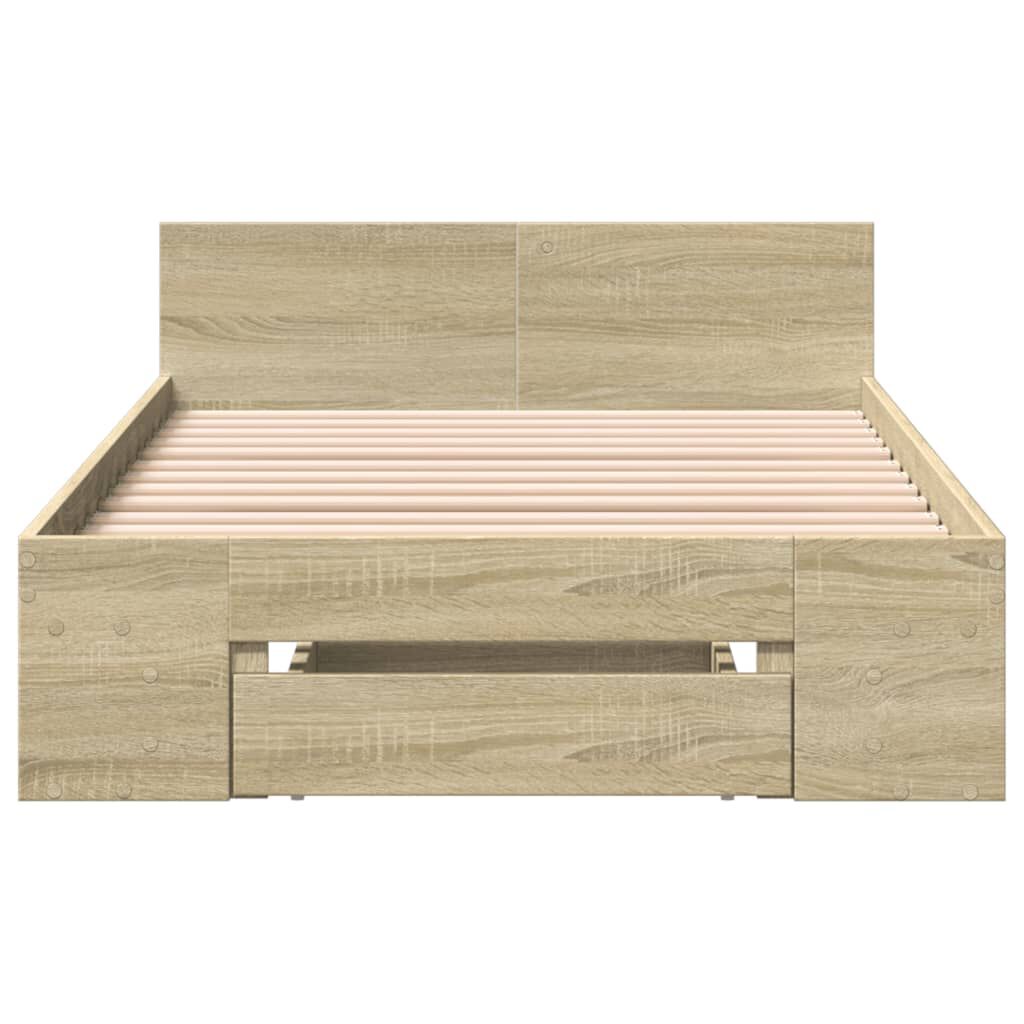 vidaXL Πλαίσιο Κρεβατιού με συρτάρια Sonoma Δρυς 90x200εκ. Επεξ. Ξύλο