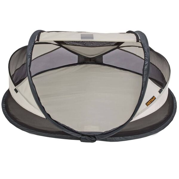 DERYAN Παρκοκρέβατο Ταξιδιού Baby Luxe Πτυσσόμενο Κρεμ με Κουνουπιέρα