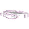 vidaXL Σκελετός Κρεβατιού Χωρίς Στρώμα 75x190 εκ Μασίφ Ξύλο Πεύκου