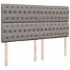 vidaXL Οθωμανικό κρεβάτι με στρώμα & LEDs Taupe 180x200cm ύφασμα