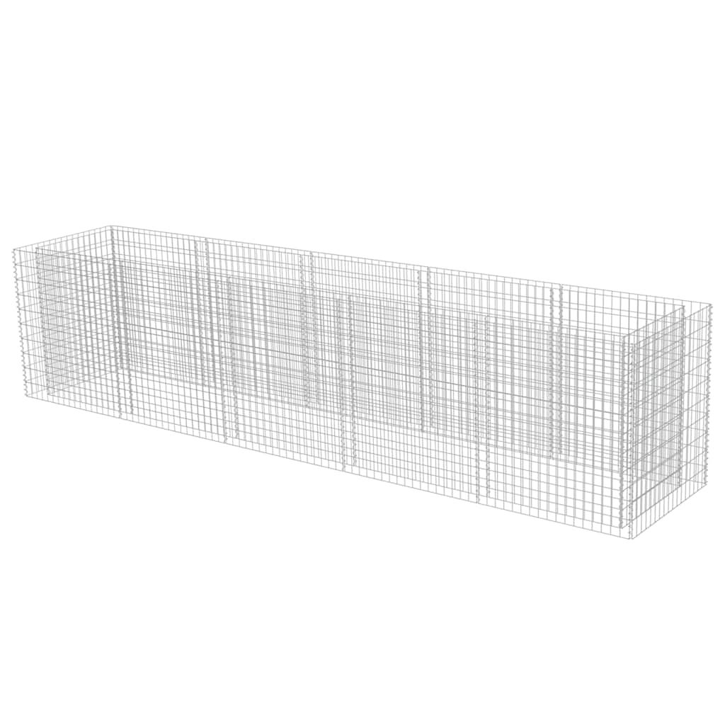 vidaXL Συρματοκιβώτιο-Γλάστρα Υπερυψωμένη 450x90x100 εκ. Γαλβ. Χάλυβας