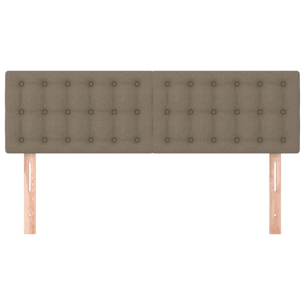 vidaXL Κεφαλάρια Κρεβατιού 2 τεμ. Taupe 72x5x78/88 εκ. Υφασμάτινα