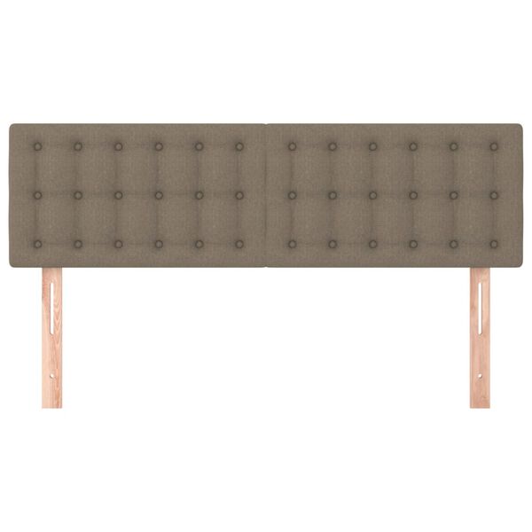 vidaXL Κεφαλάρια Κρεβατιού 2 τεμ. Taupe 72x5x78/88 εκ. Υφασμάτινα