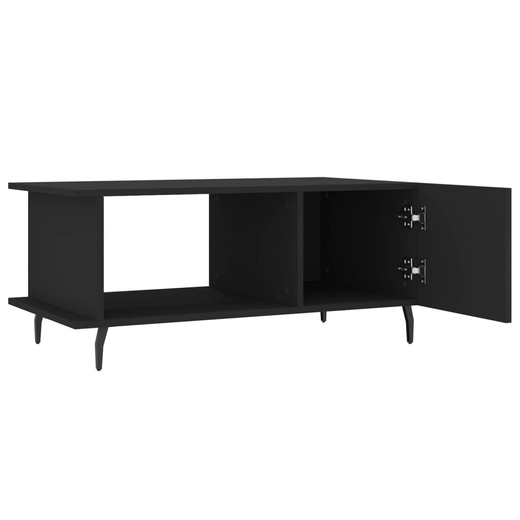 vidaXL Τραπεζάκι Σαλονιού Μαύρο 90x50x40 εκ. Επεξεργασμένο Ξύλο