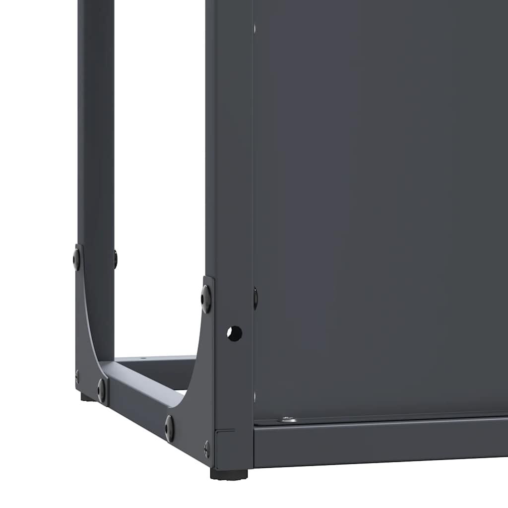 vidaXL Ράφι για καυσόξυλα Ανθρακί 25x25x80 cm Ατσάλι ψυχρής έλασης