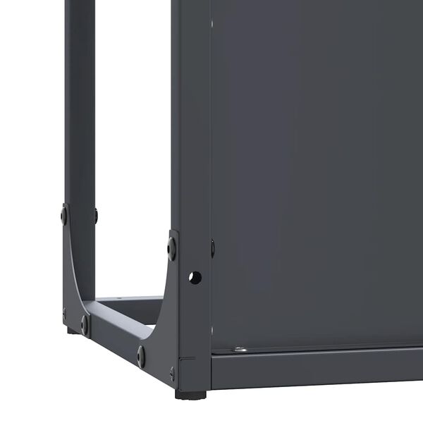 vidaXL Ράφι για καυσόξυλα Ανθρακί 25x25x80 cm Ατσάλι ψυχρής έλασης