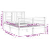 vidaXL Πλαίσιο Κρεβατιού με Κεφαλάρι Λευκό 140x190 εκ. Μασίφ Ξύλο