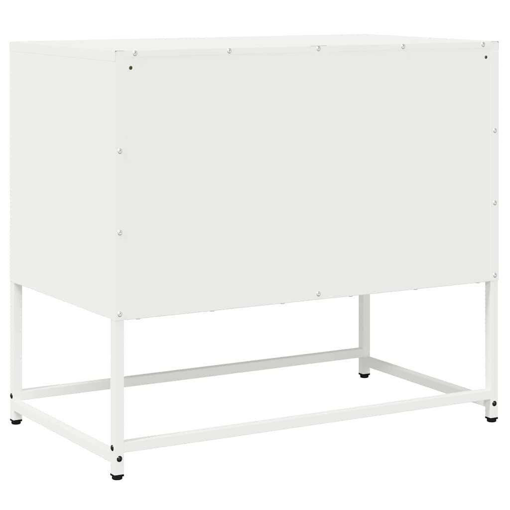 ντουλάπι τηλεόρασης vidaXL Λευκό 68x39x60,5cm από χάλυβα ψυχρής έλασης