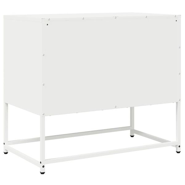 ντουλάπι τηλεόρασης vidaXL Λευκό 68x39x60,5cm από χάλυβα ψυχρής έλασης