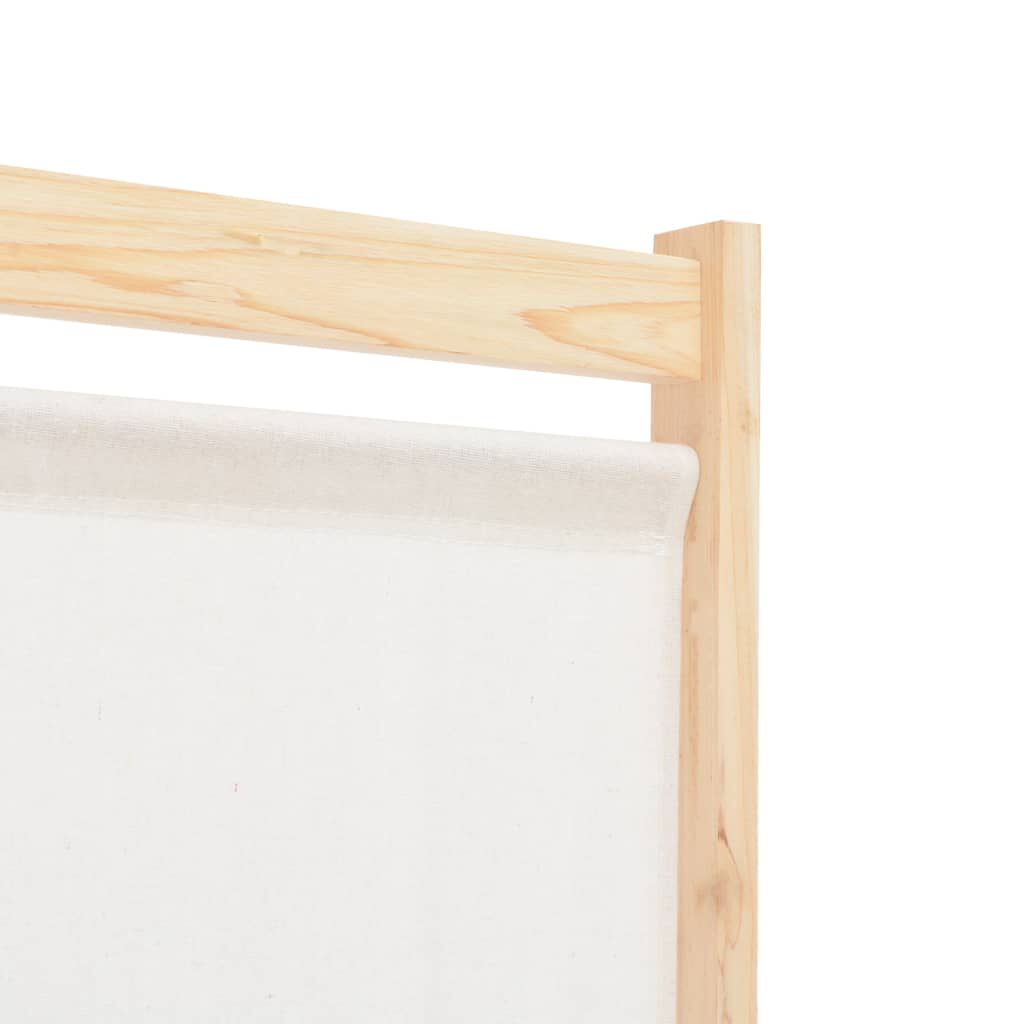 vidaXL Διαχωριστικό Δωματίου με 6 Πάνελ Κρεμ 240x170x4 εκ. Υφασμάτινο
