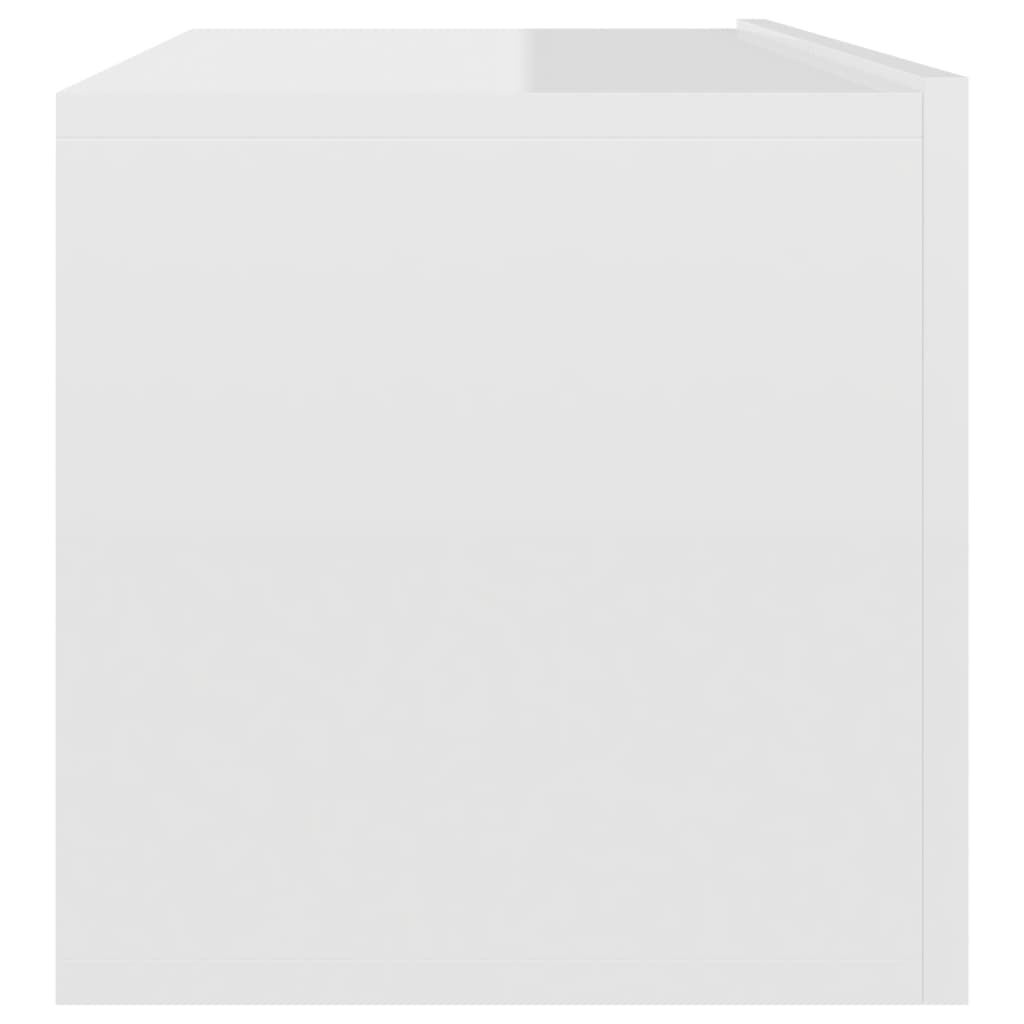 vidaXL Έπιπλο Τηλεόρασης Γυαλιστερό Λευκό 100x30x30 εκ. από Επεξ. Ξύλο