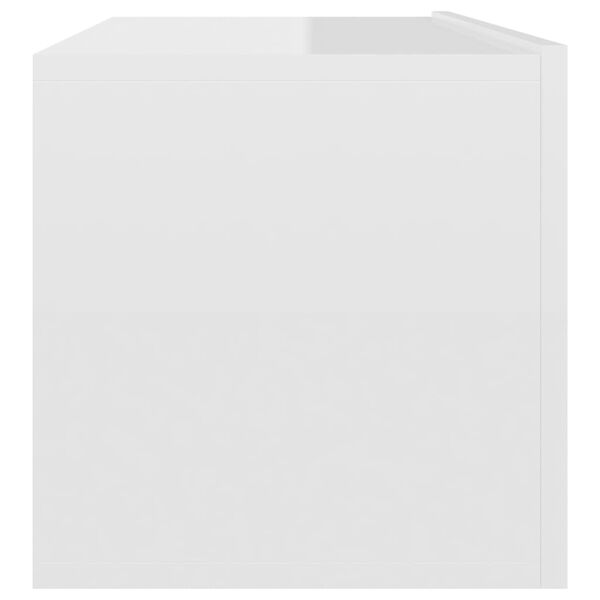 vidaXL Έπιπλο Τηλεόρασης Γυαλιστερό Λευκό 100x30x30 εκ. από Επεξ. Ξύλο