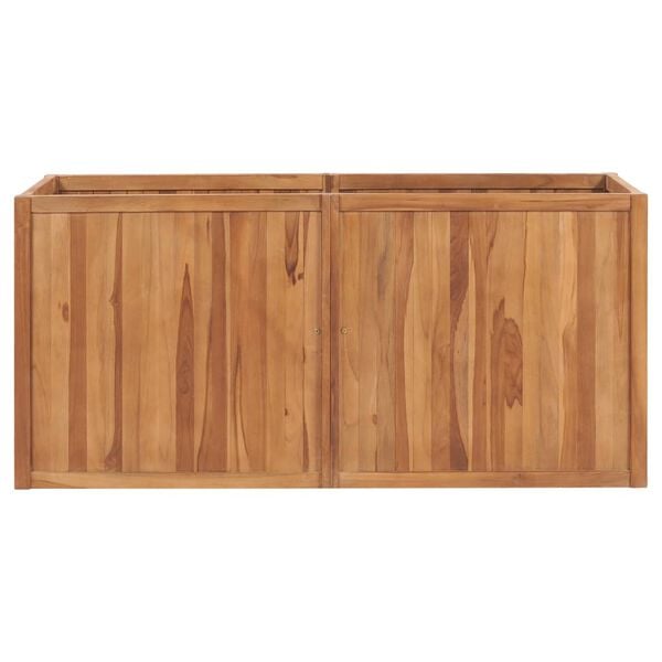 vidaXL Ζαρντινιέρα Υπερυψωμένη 150 x 50 x 70 εκ. από Μασίφ Ξύλο Teak