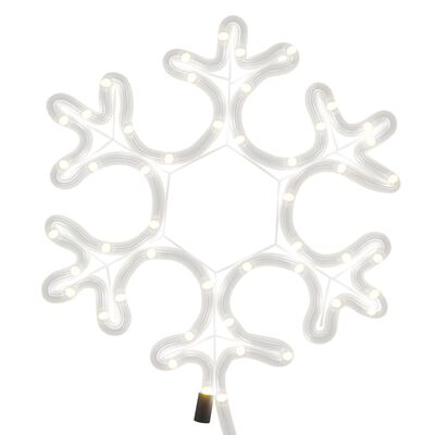 vidaXL Χριστουγενν. Φιγούρα Χιονονιφάδα 48 LED Θερμό Λευκό 27 x 27 εκ.