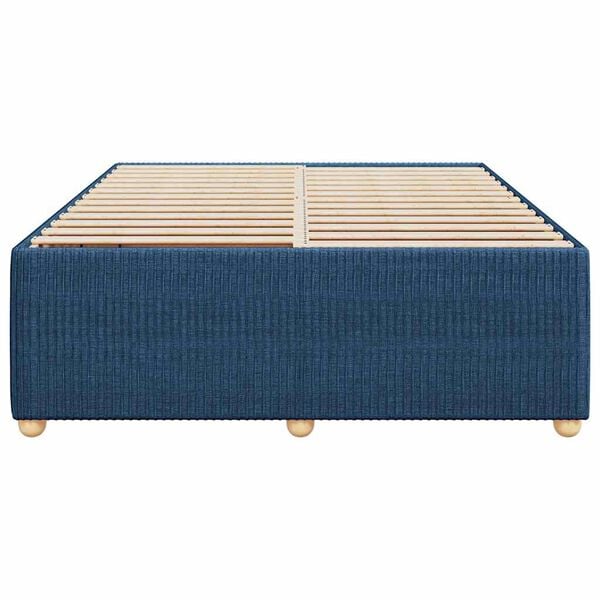 vidaXL Σκελετός Κρεβατιού Χωρίς Στρώμα Μπλε 160x200 εκ.Υφασμάτινο