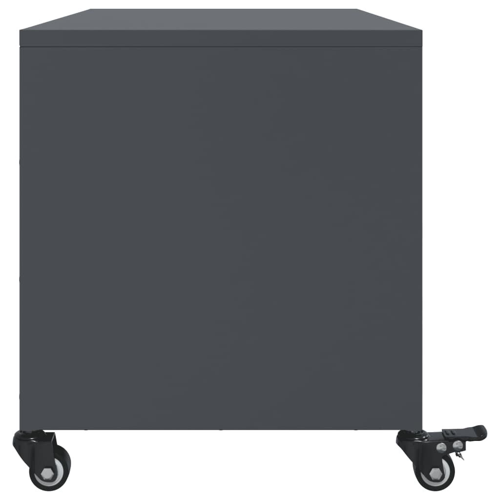 vidaXL Έπιπλο Τηλεόρασης Μαύρο 68x39x43,5 εκ. Χάλυβας