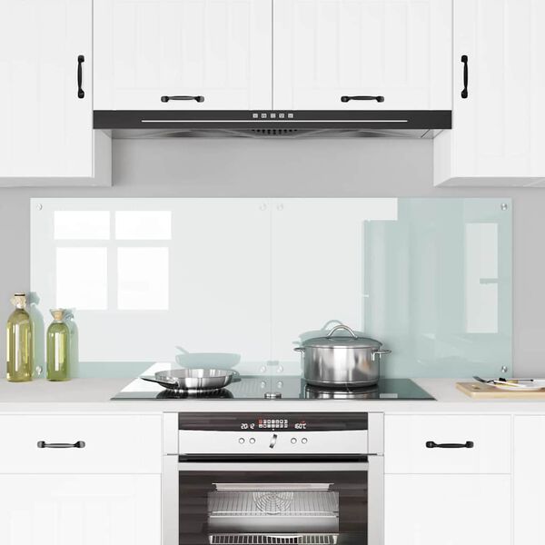 vidaXL Πίσω Πάνελ Κουζίνας Λευκό 80 x 60 cm σκληρυμένο γυαλί