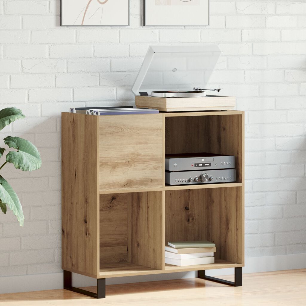 vidaXL Ντουλάπα Δίσκων Παλιό Ξύλο 84.5x38x90 εκ Ξύλο Μηχανής