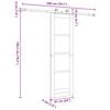 vidaXL Συρόμενη Πόρτα ORKDAL Καφέ 61 x 198.5 εκ. Ξύλο και μέταλλο
