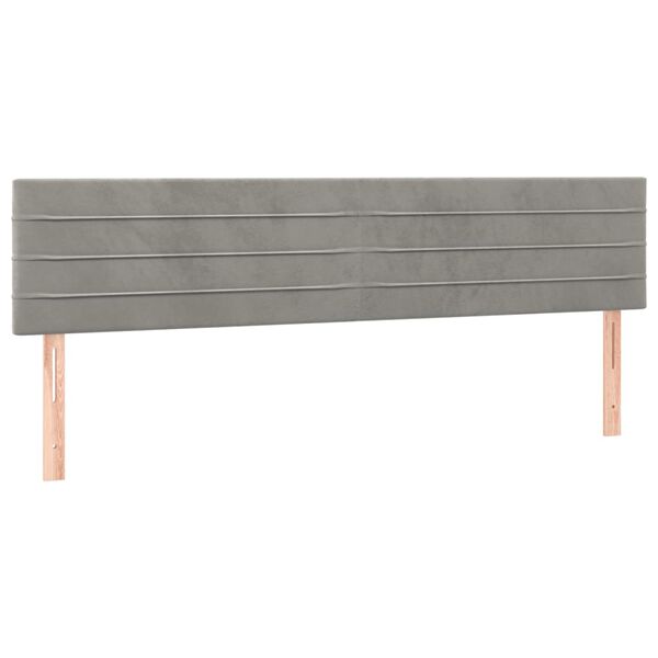 vidaXL Κεφαλάρια Κρεβατιού 2 τεμ. Αν. Γκρι 100x5x78/88 εκ. Βελούδινο